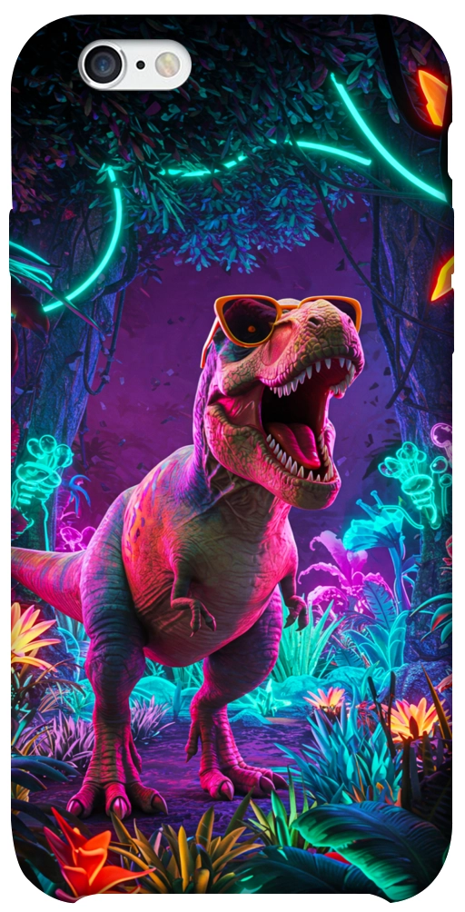 Чохол Neon dino для iPhone 6