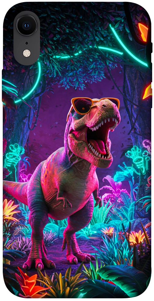 Чехол Neon dino для iPhone XR