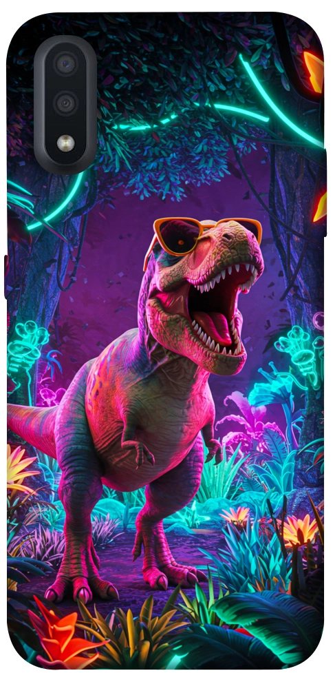 Чохол Neon dino для Galaxy A01