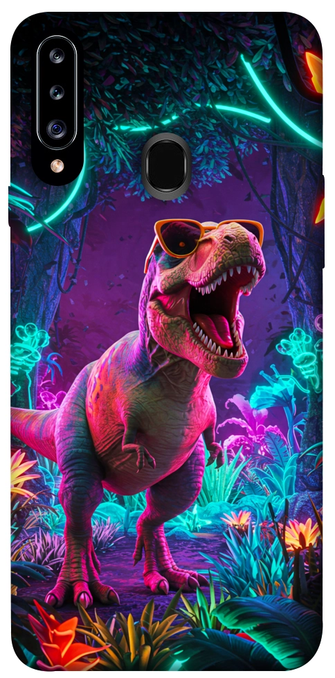 Чехол Neon dino для Galaxy A20s (2019)