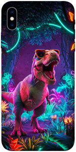 Чехол Neon dino для iPhone XS