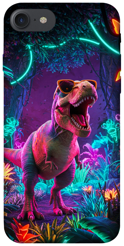 Чохол Neon dino для iPhone 8
