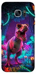 Чехол Neon dino для Galaxy S7 Edge