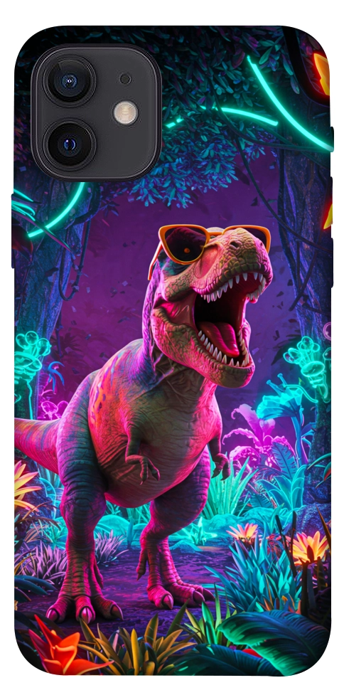 Чохол Neon dino для iPhone 12