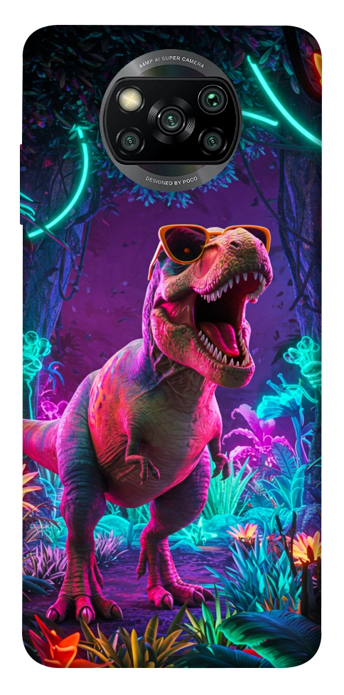 Чехол Neon dino для Xiaomi Poco X3 NFC