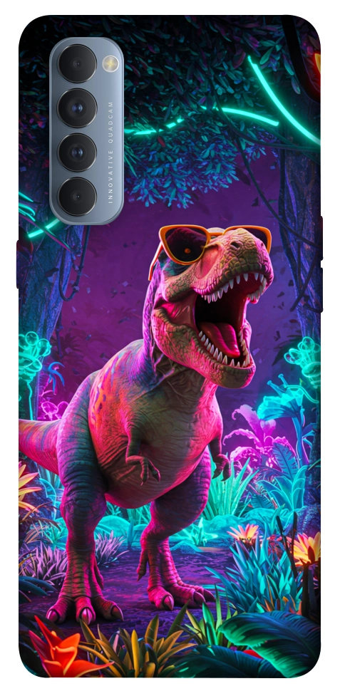 Чехол Neon dino для Oppo Reno 4 Pro