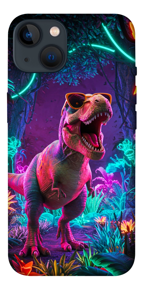 Чохол Neon dino для iPhone 13