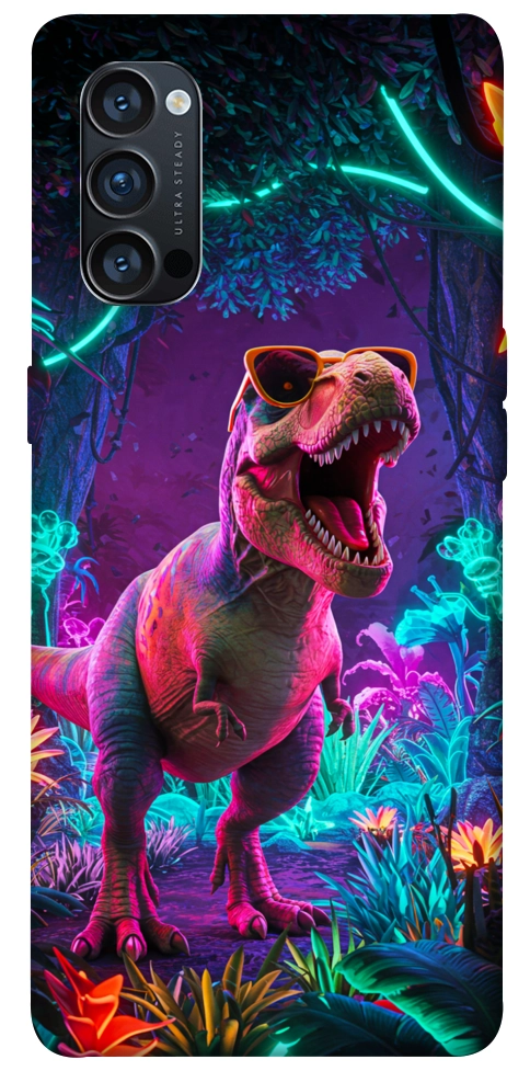 Чехол Neon dino для Oppo Reno 4 Pro 5G