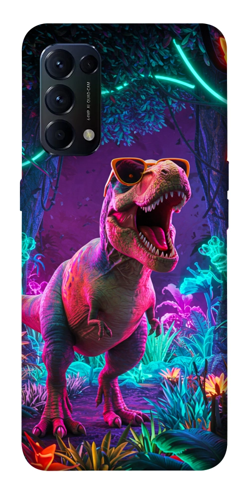 Чехол Neon dino для Oppo Reno 5 4G