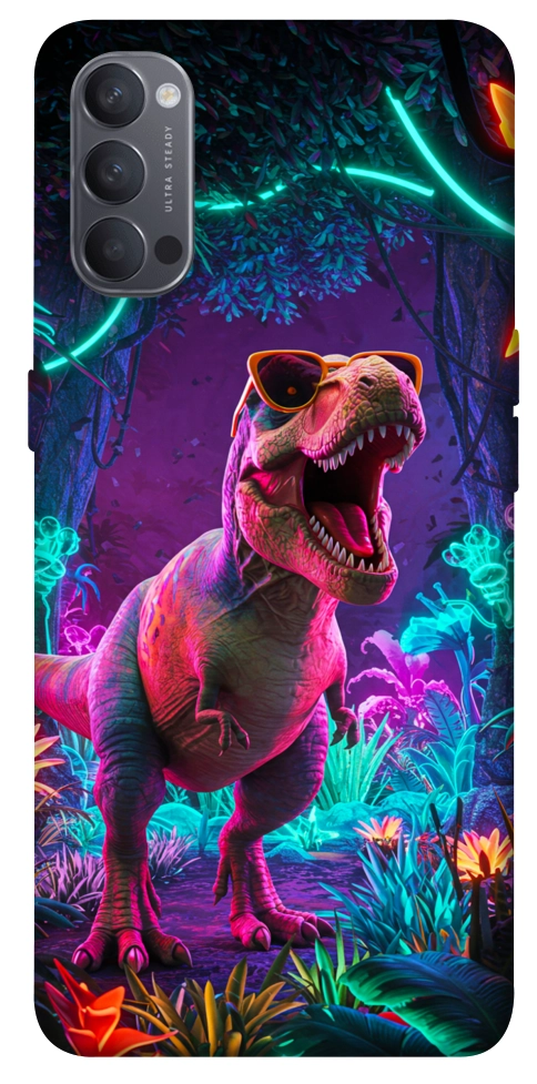 Чохол Neon dino для Oppo Reno 4