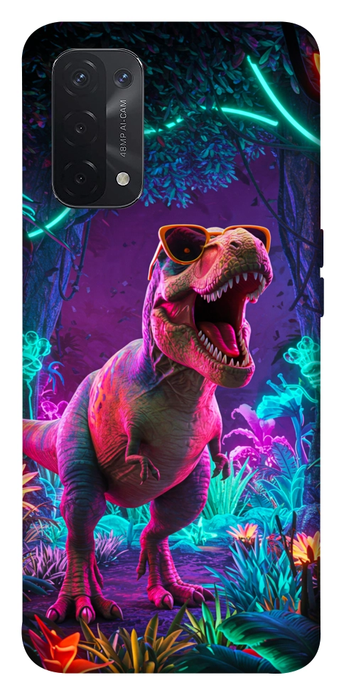 Чехол Neon dino для Oppo A74 5G