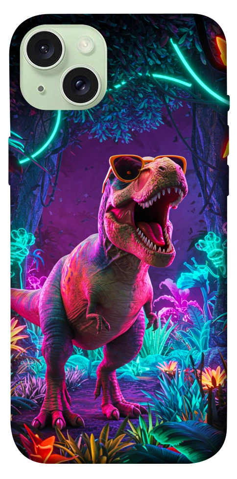 Чехол Neon dino для iPhone 15 Plus