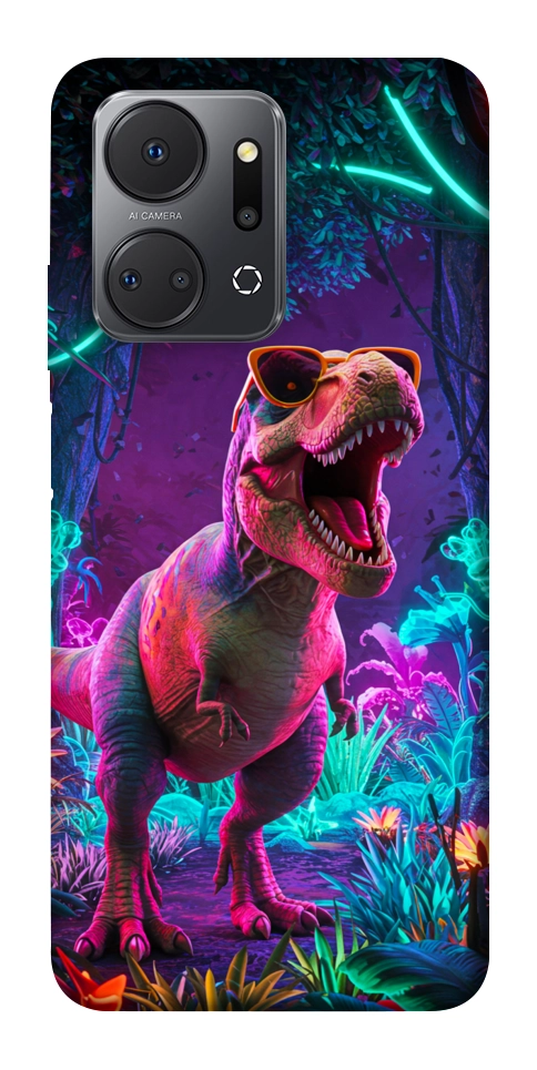 Чехол Neon dino для Huawei Honor X7a