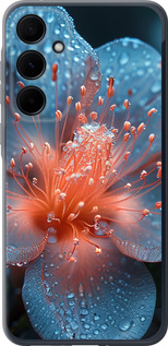 Чохол для Samsung Galaxy A35 Роса на квітці (Фіолетовий)