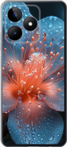 Чехол для Realme Narzo N53 Роса на цветке (Фиолетовый)