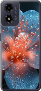 Чехол для Motorola Moto G04 Роса на цветке (Фиолетовый)