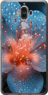 Чехол для Huawei Mate 9 Роса на цветке (Фиолетовый)