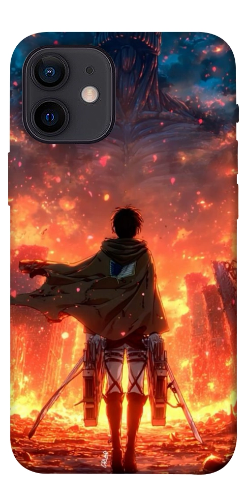 Чехол Attack on titan eren для iPhone 12 mini