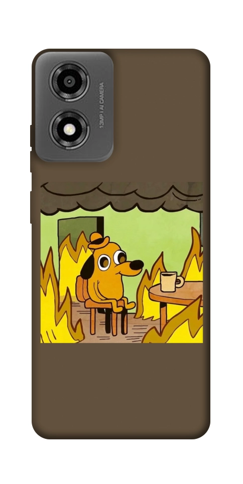 Чехол Dog in the fire для Motorola Moto E14