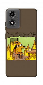 Чехол Dog in the fire для Motorola Moto E14