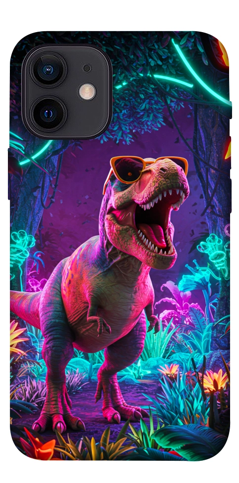 Чехол Neon dino для iPhone 12 mini