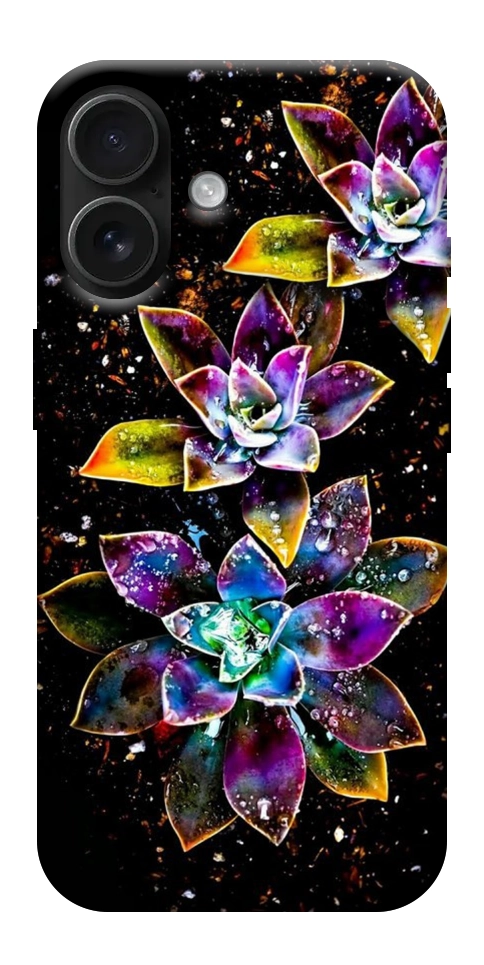 Чехол Flowers on black для iPhone 17