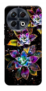 Чохол Flowers on black для TECNO Spark 30 Pro (KL7)