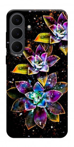 Чехол Flowers on black для Galaxy S25 FE