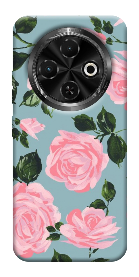 Чехол Розовый принт для TECNO Spark 30C (KL5n)
