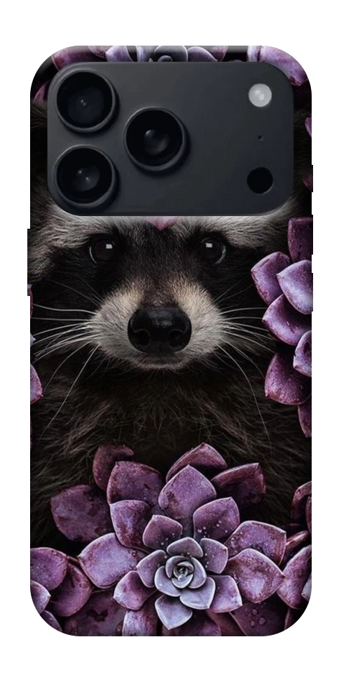 Чохол Єнот у квітах для iPhone 17 Pro Max