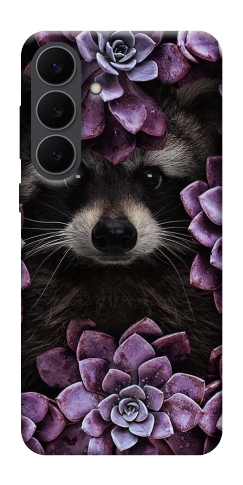 Чехол Енот в цветах для Galaxy S25 FE