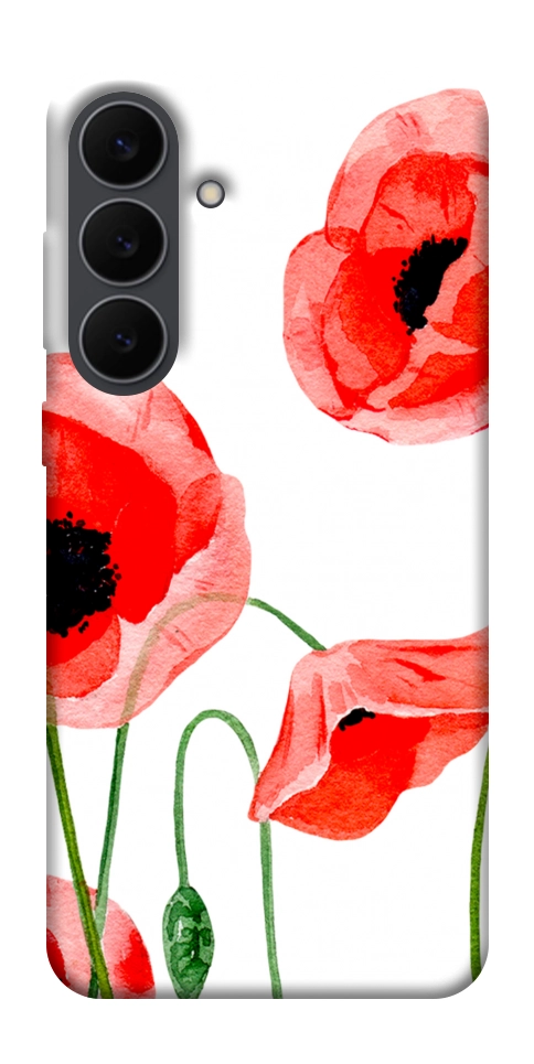 Чехол Акварельные маки для Galaxy S25 FE