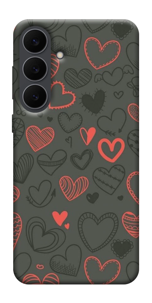 Чехол Милые сердца для Galaxy S25 FE