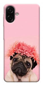 Чохол Мопс із квітами для Galaxy A07