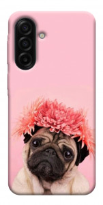 Чехол Мопс с цветами для Galaxy A17 5G