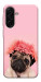 Чехол Мопс с цветами для Galaxy A17 5G