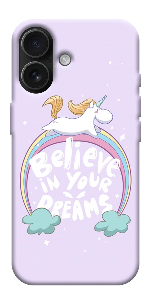 Чехол Believe in your dreams unicorn для iPhone 17