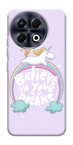 Чехол Believe in your dreams unicorn для TECNO Spark 30 Pro (KL7)