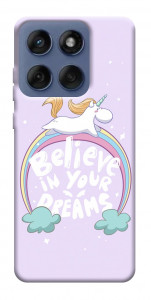 Чехол Believe in your dreams unicorn для Motorola Edge 60 Fusion