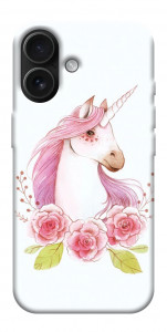 Чехол Единорог с цветами для iPhone 17