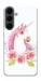 Чехол Единорог с цветами для Galaxy S25 FE