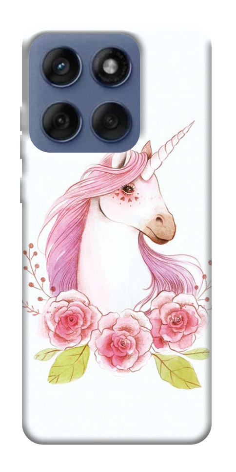 Чохол Єдиноріг з квітами для Motorola Edge 60 Fusion