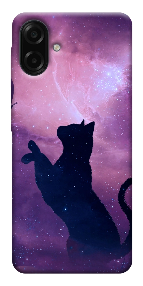Чехол Кот и бабочка для Galaxy A07