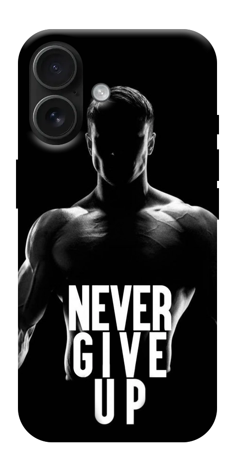 Чехол Never give up для iPhone 17