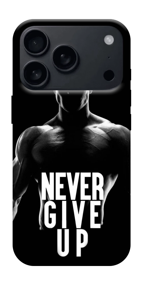 Чехол Never give up для iPhone 17 Pro Max