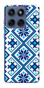 Чохол Синя вишиванка для Motorola Edge 60 Fusion