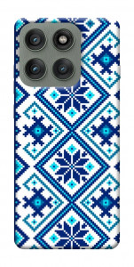 Чохол Синя вишиванка для Motorola Edge 60 Pro