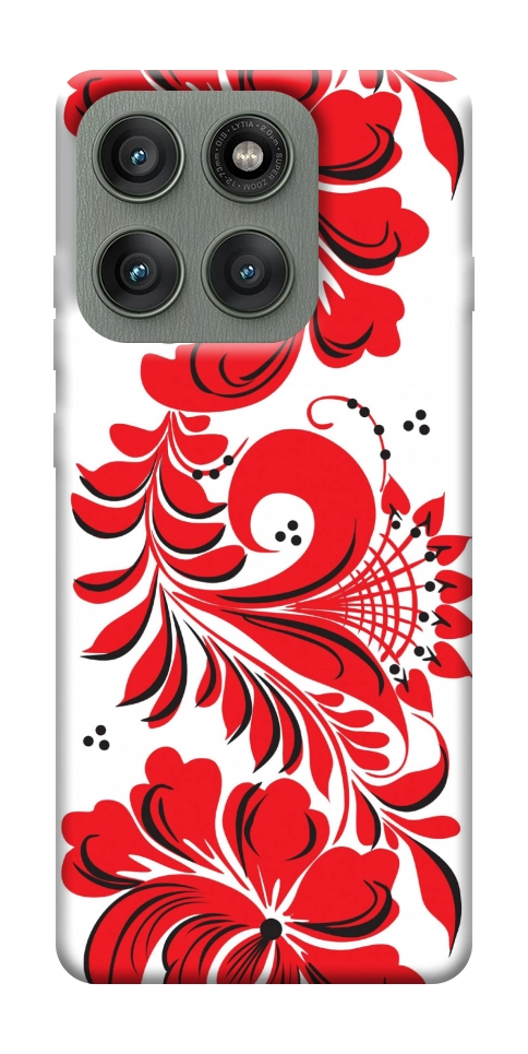 Чохол Червона вишиванка для Motorola Edge 60 Pro