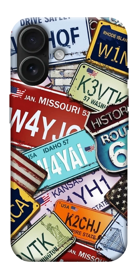 Чехол License plate для iPhone 17