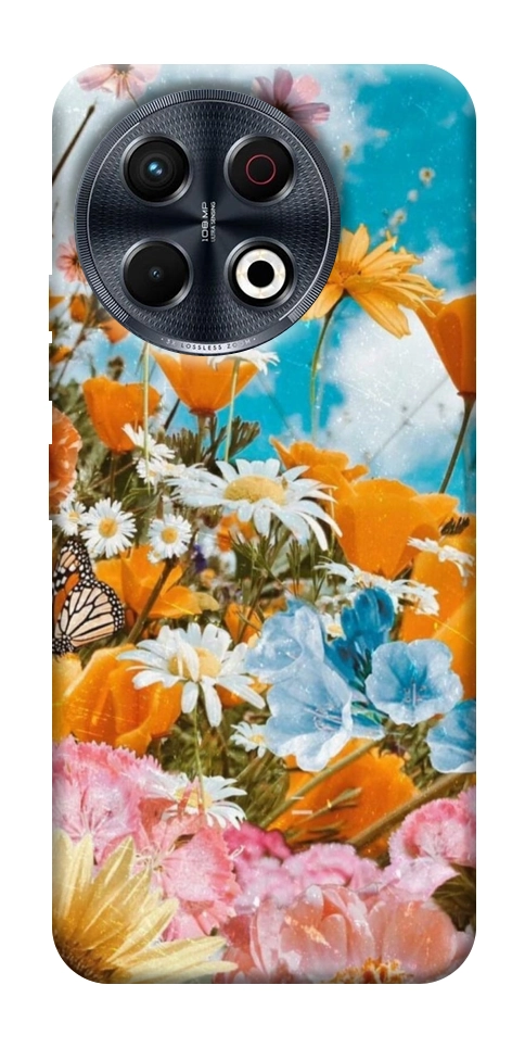 Чехол Летние цветы для TECNO Spark 30 Pro (KL7)